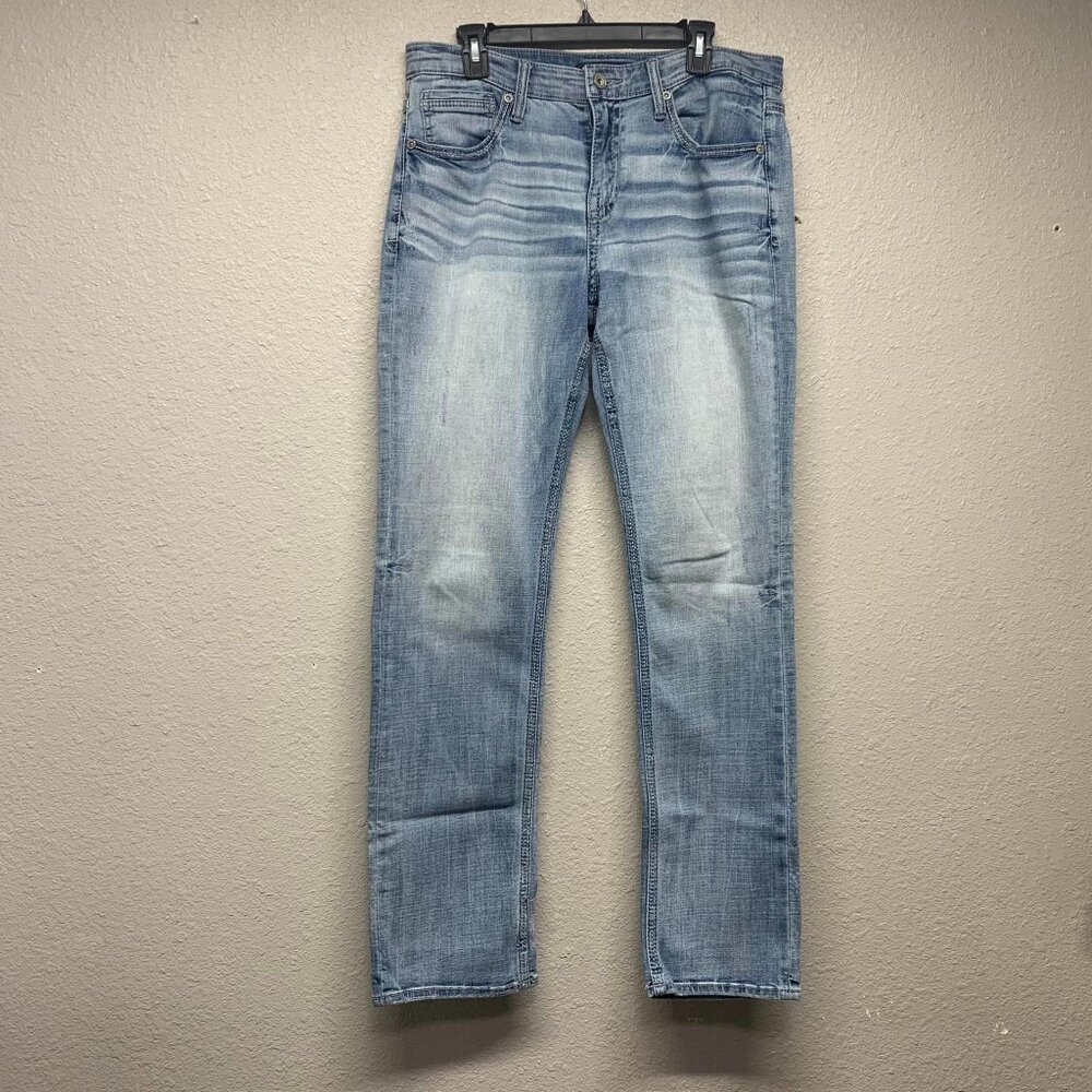 BKE Jean Mens Jake Straight 34x34 Light wash Stretch